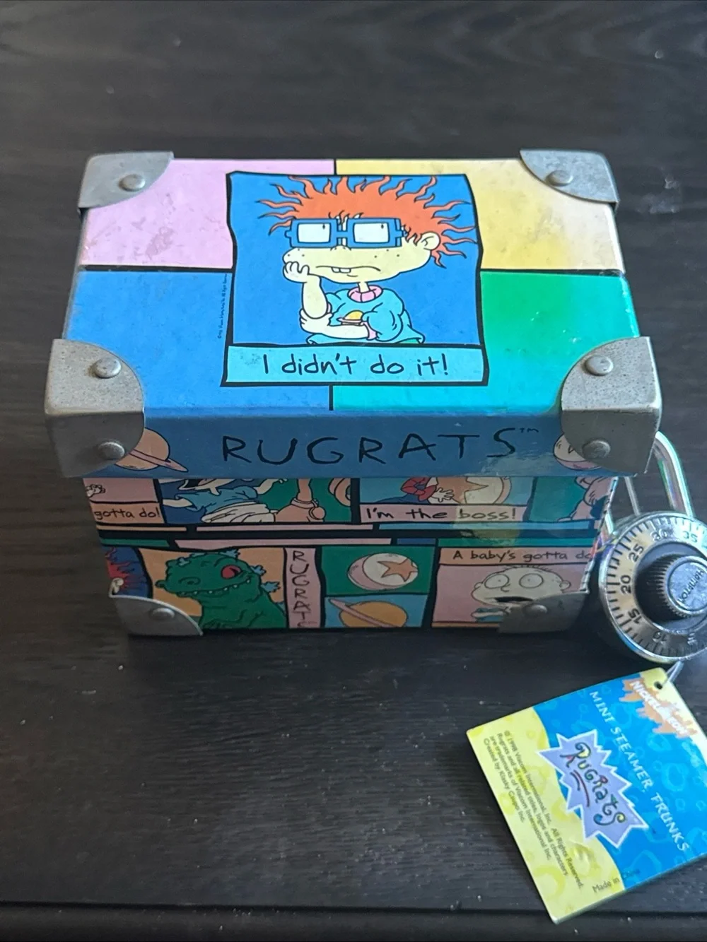 Rugrats Themed Colorful mini steamer, trunk, set - vintage 1998